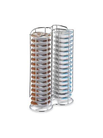 relaxdays Tassimo Kapselhalter in Silber - (B)18 x (H)29 x (T)8,5 cm