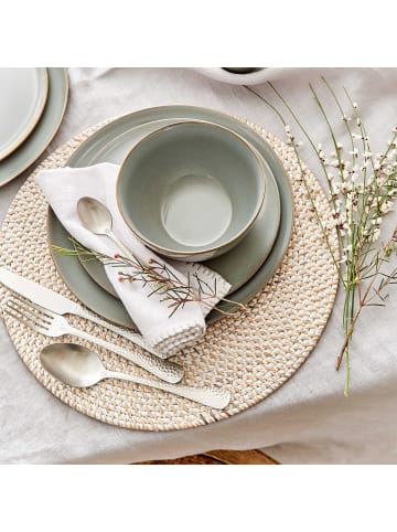 Butlers Dinnerteller NATIVE 4er-Set in Grau