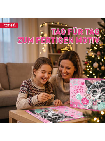 ROTH Puzzle-Kalender For Girls - 198 Teile in Rosa