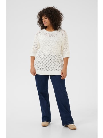 KAFFE curve Strickpullover KCmika in Chalk