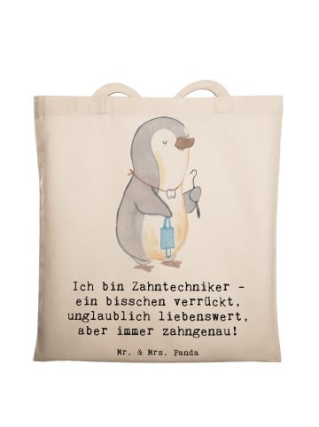 Mr. & Mrs. Panda Jutebeutel Zahntechniker Spaß mit Spruch in Creme