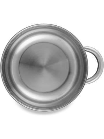 Normani Outdoor Sports Edelstahlteller mit Griff North Carolina in Silber