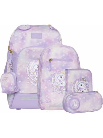 BECKMANN Beckmann Schulranzenset Active Air FLX - 6-Tlg. Set Unicorn Princess Purple