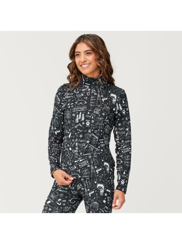 Krimson Klover Baselayer Graffiti Top in black