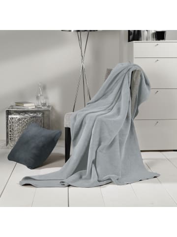 Erwin Müller Baumwolle Wohndecke in hellgrau