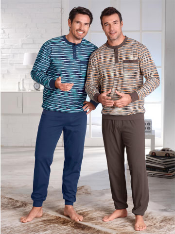 WITT WEIDEN Schlafanzüge in blau + natur