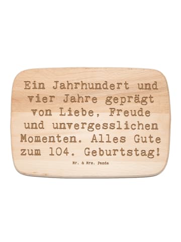 Mr. & Mrs. Panda Schneidebrett Holz Spruch 104. Geburtstag mit S... in Transparent