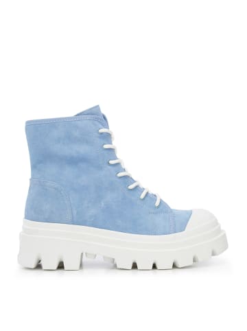 Wittchen Nubuck combat boots in Blau