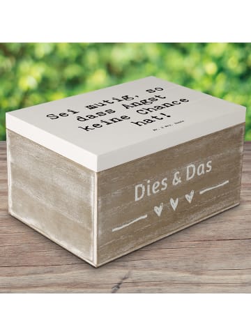 Mr. & Mrs. Panda Aufbewahrungsbox Spruch Angst überwinden mit Sp... in Weiß