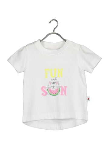 Blue Seven Baby kurzarm Sweatshirt weiß