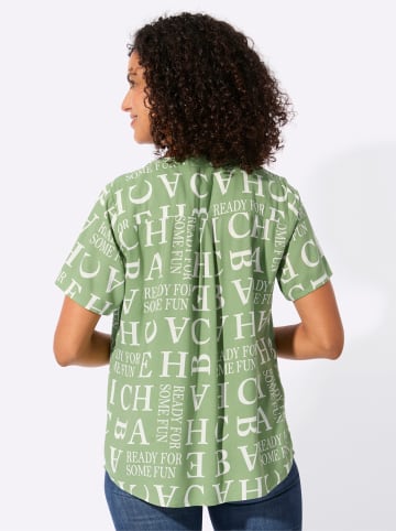 WITT WEIDEN Druckbluse in eucalyptus-ecru-bedruckt