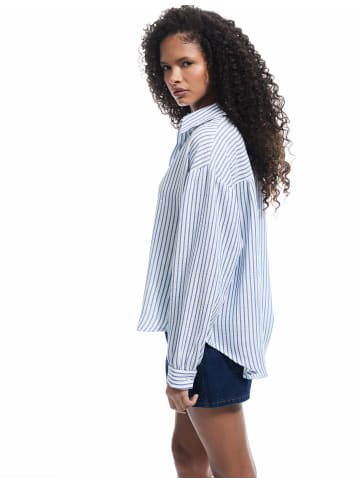 KOTON SHIRTS LS in Marineblau Gestreift