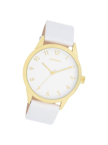 Oozoo Analog-Armbanduhr Oozoo Timepieces weiß groß (ca. 40mm)