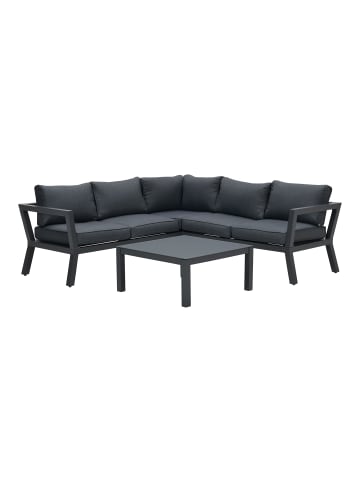 GMD Living Lounge Sitzgruppe Set COLORADO in Farbe Gestell Schwarz / Polster Schwarz