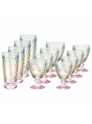 Villeroy & Boch 12er Set Longdrink- und Weinglas-Set Boston Pearl bunt in bunt