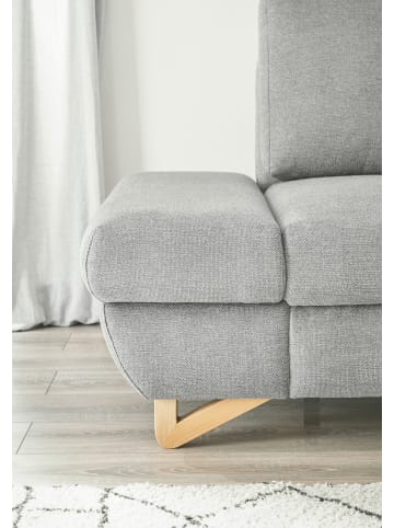 Furn.Design Ecksofa hellgrau Struktur-Stoff, Wohnzimmer Sofa