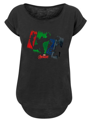 F4NT4STIC Long Cut T-Shirt Marvel Superhelden Avengers Team Punch Out in schwarz