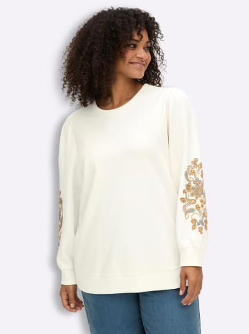 sheego Sweatshirt in champagner-terra