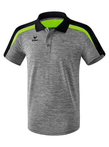 erima Liga 2.0 Poloshirt in grau melange/schwarz/green gecko