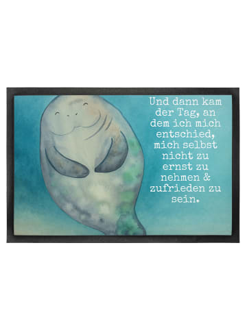 Mr. & Mrs. Panda Abtreter Seekuh Happy Design mit Spruch in Weiß