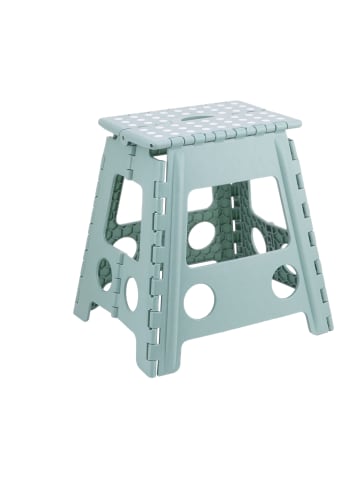 relaxdays Klapphocker in Salbei - (B)39 x (H)39 cm x (T)32 cm