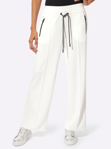 creation L Modal-Mix-Jersey-Hose in ecru-schwarz