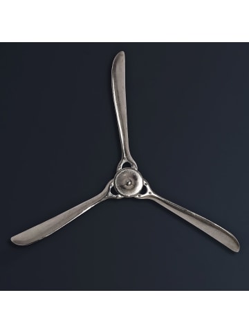 FineBuy Wanddekoration in Silber / Aluminium / 85x10x85