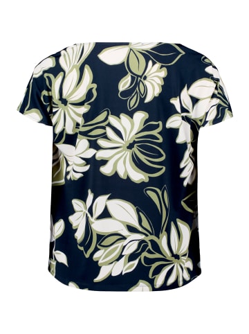 Betty Barclay Printshirt mit Wasserfallausschnitt in Dark Blue/Green