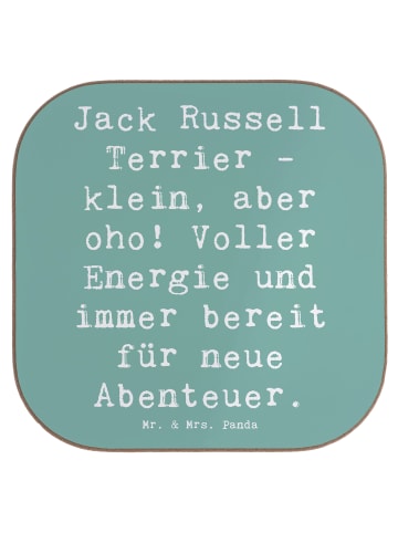 Mr. & Mrs. Panda Untersetzer Spruch Jack Russell Terrier mit Spruch in Meeresbrise
