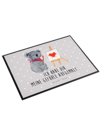 Mr. & Mrs. Panda Malunterlage Koala Künstler mit Spruch in Grau Pastell