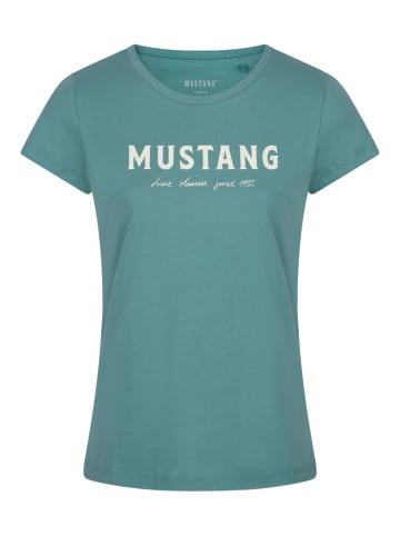 Mustang T-Shirt Alexia C Logo in Türkis