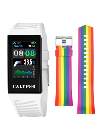 Calypso Fitness Tracker-Smartwatch Calypso Smartime weiß, hellblau mittel
