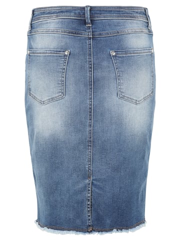 Betty Barclay Jeansrock mit Fransen in Light Blue Denim