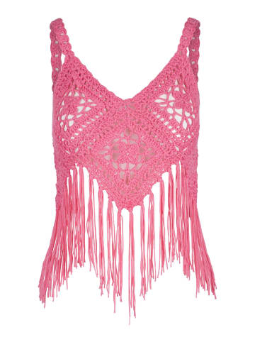 Linga Dore COVER-UPS Gestrickten Top BEACH in Hot pink