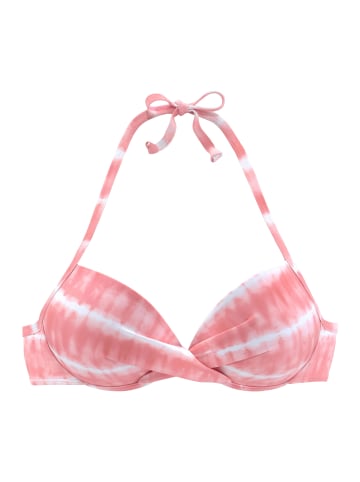 S. Oliver Push-Up-Bikini-Top in lobster-weiß