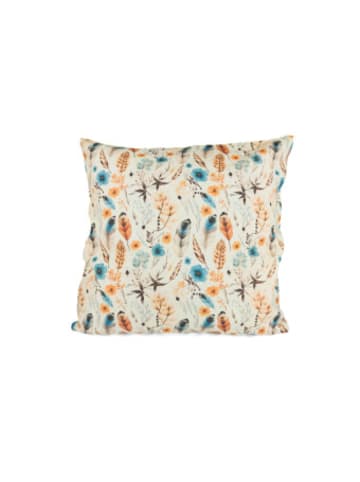 Plückefinken Nonbook - Dekokissen - Federtraum Türkis-Orange