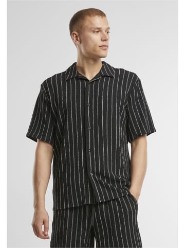 Urban Classics Short Sleeve Shirt in black/offwhite