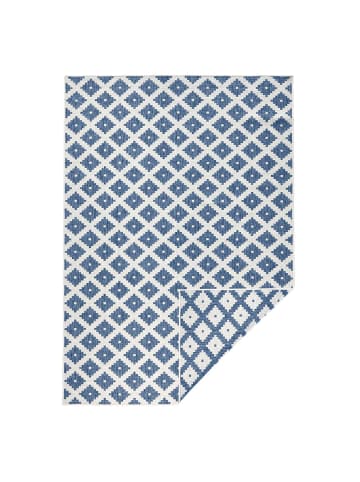 NORTHRUGS In- & Outdoor Wendeteppich Nizza Blau Creme