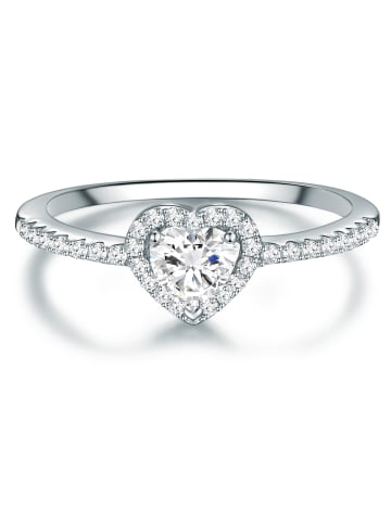 Trilani Ring Herz Sterling Silber Zirkonia in silber