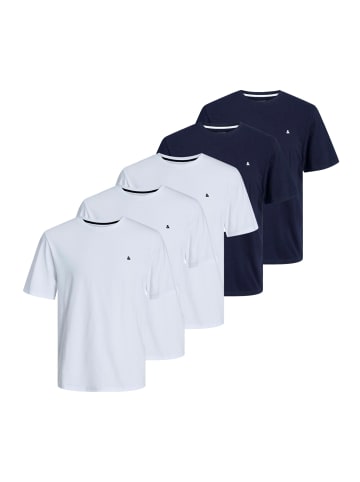 Jack & Jones T-Shirt Essentials in Weiß / dunkelblau