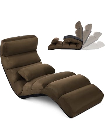 COSTWAY Relaxliege klappbar in Braun