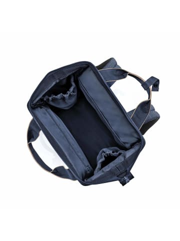 Reisenthel travelling allrounder R - Rucksack 40 cm (twist navy) in herringbone dark blue
