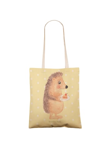 Mr. & Mrs. Panda Tasche Igel Kuchenstück ohne Spruch in Gelb Pastell