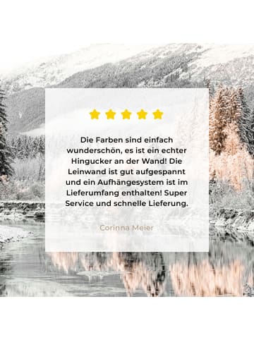 MuchoWow Leinwand bilder Gefrorener Fluss (BxH)