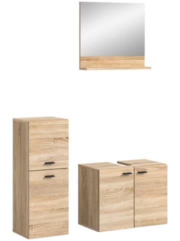 xonox.home Badkombination in Eiche Sonoma Nachbildung - (B) 102 x (H) 186 x (T) 33