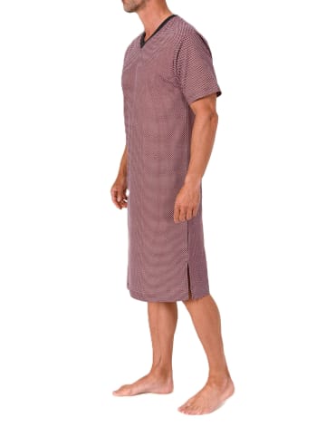 NORMANN Kurzarm Nachthemd Übergröße in rot