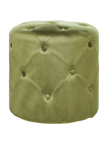 Beliani Pouf COROLLA in Grün - (W) 40 x (H) 40 x (L) 40 cm