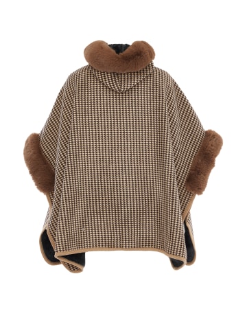 osha Damen Poncho in Braun