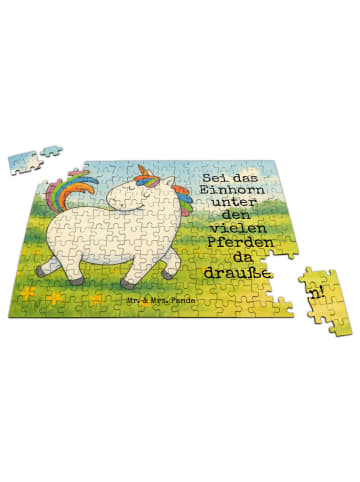 Mr. & Mrs. Panda Puzzle Einhorn Stolzieren Design mit Spruch in Weiß