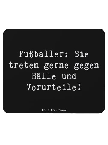 Mr. & Mrs. Panda Mauspad Spruch Fußballer Vorurteile mit Spruch in Schwarz